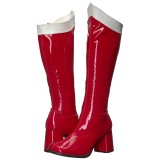 Rouge Verni 7,5 cm Funtasma GOGO-306 Bottes Femmes