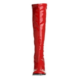 Rouge Verni 7,5 cm GOGO-300 Bottes Femmes pour Hommes