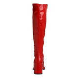Rouge Verni 7,5 cm GOGO-300 Bottes Femmes pour Hommes