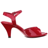 Rouge Verni 8 cm BELLE-309 Talon Haut pour Hommes