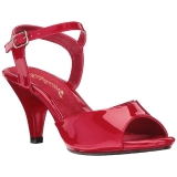 Rouge Verni 8 cm BELLE-309 Talon Haut pour Hommes