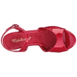 Rouge Verni 8 cm BELLE-309 Talon Haut pour Hommes