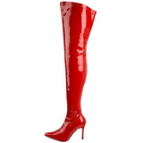 Rouge Verni 9,5 cm LUST-3000 bottes overknee femme