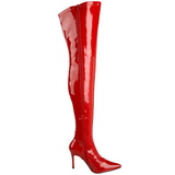 Rouge Verni 9,5 cm LUST-3000 bottes overknee femme