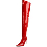 Rouge Verni 9,5 cm LUST-3000 bottes overknee femme