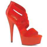 Rouge bande élastique 15 cm DELIGHT-669 chaussures pleaser à talon femme