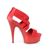 Rouge bande lastique 15 cm DELIGHT-669 chaussures pleaser  talon femme