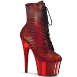 Rouge chrome 18 cm ADORE-1020HFN exotic bottines de pole dance