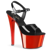 Rouge chrome plateforme 18 cm SKY-309 talons hauts pleaser