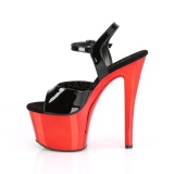 Rouge chrome plateforme 18 cm SKY-309 talons hauts pleaser