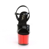 Rouge chrome plateforme 18 cm SKY-309 talons hauts pleaser