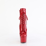 Rouge glitter 18 cm pleaser bottines talons hauts femme