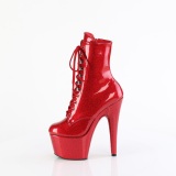 Rouge glitter 18 cm pleaser bottines talons hauts femme