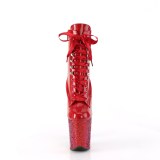Rouge glitter 20 cm FLAMINGO-1020HG exotic bottines de striptease