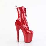 Rouge glitter 20 cm pleaser bottines talons hauts femme