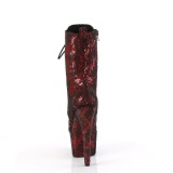 Rouge motif serpent 18 cm 1040SPF exotic bottines de pole dance