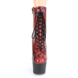 Rouge motif serpent 18 cm ADORE-1020SP exotic bottines de pole dance