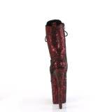 Rouge motif serpent 20 cm 1040SPF exotic bottines de pole dance