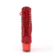 Rouge pierre strass 18 cm ADORE-1020CHRS bottines talons hauts pleaser