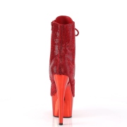 Rouge pierre strass 18 cm ADORE-1020CHRS bottines talons hauts pleaser