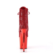 Rouge pierre strass 20 cm FLAMINGO-1020CHRS bottines talons hauts pleaser