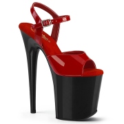 Rouge plateforme 20 cm FLAMINGO-809-2 talons hauts pleaser