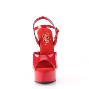 Rouge sandales plateforme 15 cm EXCITE-609 sandales talons hauts pleaser