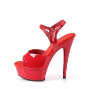 Rouge sandales plateforme 15 cm EXCITE-609 sandales talons hauts pleaser