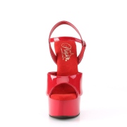Rouge sandales plateforme 15 cm GLEAM-609 sandales talons hauts pleaser