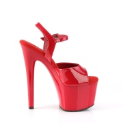 Rouge sandales plateforme 18 cm PASSION-709 sandales talons hauts pleaser