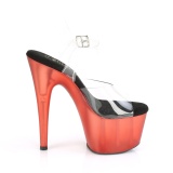 Rouge transparent 18 cm ADORE-708T chaussures de striptease