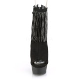 Simili sude 15 cm DELIGHT-1018RSF bottines a frangees pour femmes a talon