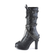 Similicuir 10 cm CRYPTO-67 plateformes bottes  boucles pour femmes