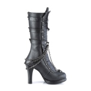 Similicuir 10 cm CRYPTO-67 plateformes bottes  boucles pour femmes