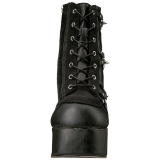 Similicuir 11,5 cm DemoniaCult CHARADE-100 bottines gothique avec rivets