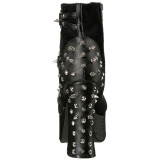 Similicuir 11,5 cm DemoniaCult CHARADE-100 bottines gothique avec rivets