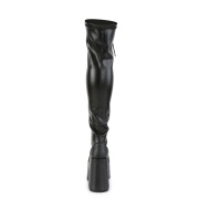 Similicuir 13 cm CAMEL-300 bottes cuissardes  lacets