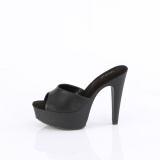 Similicuir 13 cm MARTINI-501 mule  talon hauts noirs