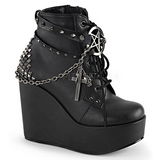 Similicuir 13 cm POISON-101 bottines compenses lolita gothique