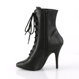 Similicuir 13 cm SEDUCE-1020 ftiche bottines  talons aiguilles noirs