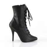 Similicuir 13 cm SEDUCE-1020 ftiche bottines  talons aiguilles noirs