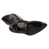 Similicuir 13 cm SEDUCE-3024 bottes cuissardes à lacets noirs