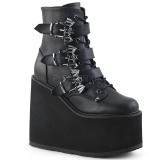Similicuir 14 cm SWING-103 bottines semelles compenses
