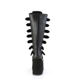 Similicuir 14 cm demonia bottes mollets larges et cuisses rondes lastiques