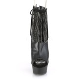 Similicuir 15 cm DELIGHT-1018RSF bottines a frangees pour femmes a talon