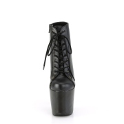 Similicuir 18 cm HEX-1005 bottines  talons hauts crne