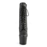 Similicuir 18 cm SKY-1020 bottines talons hauts  lacets noirs