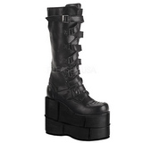 Similicuir 18 cm STACK-308 Bottes Gothiques Hommes Plateforme