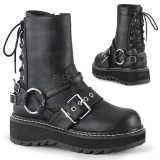 Similicuir 3 cm LILITH-210 bottines plateforme lolita