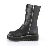 Similicuir 3 cm LILITH-211 bottes demonia plateforme